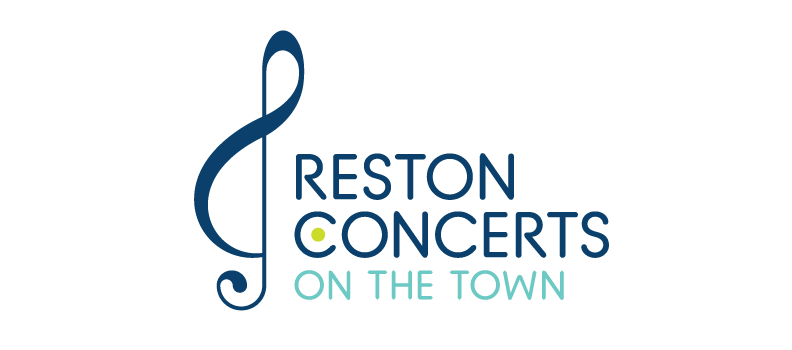 Reston Concerts on the Town logo with musical note icon