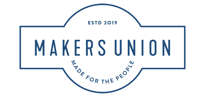 Makers Union logo. Made for the people. Established 2019.