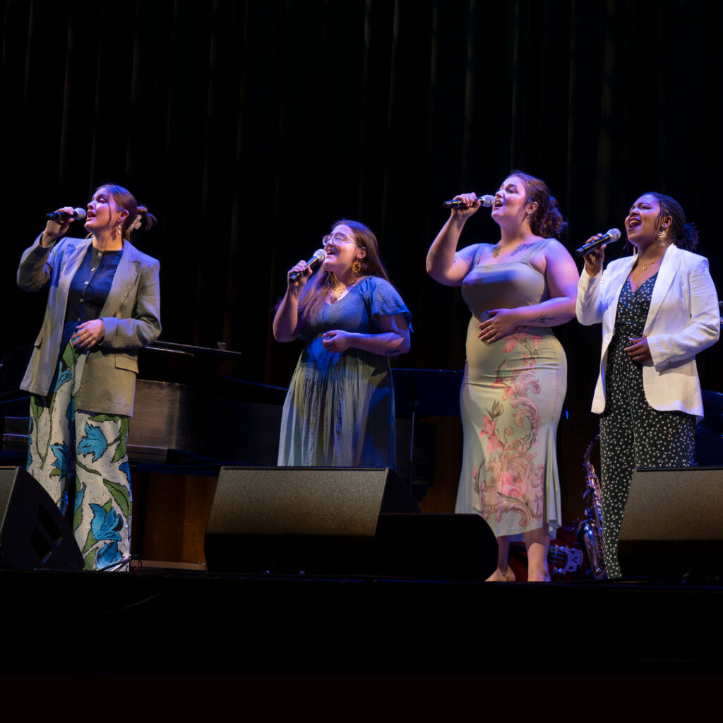BLOOM vocalists Nancy McClain, Rosemary Wright, Sarah Moyers, and Joi Harper